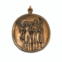 Rare bronze st. Ulrich medal by Max Faller
