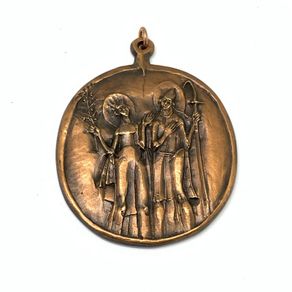 Rare bronze st. Ulrich medal by Max Faller