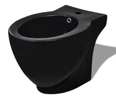 Round Bidet Stand Black High-quality Ceramic