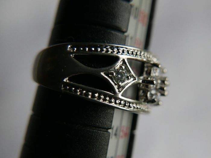 Vintage White Sapphire Floral Ring