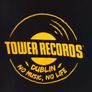 Black - Tower Records Dublin - No Music No Life - T Shirt. Large: 54cm, Length: 67cm. Great Condition. Image 2