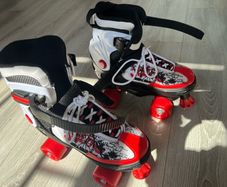 rollerblades and safety set
