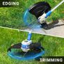 String Trimmer Cordless with 2 Batteries and Charger DEKOPRO 20V Weed Trimmer&Edger 30 cm Cutting Width Electric Weed Eater Wacker Cordless for Lawn,Garden,Grass (Blue) Image 6