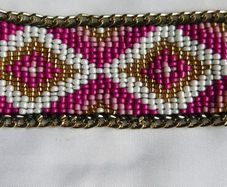 Peyote Bracelet-Geometric Bracelet-Mosaic Bracelet-Miyuki Arm Band-Beaded Cuff-Flat Bracelet