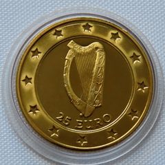 Ireland 25 Euro 1996 Gold Plated Proof Colour Red Squirrel - 400 max mintage