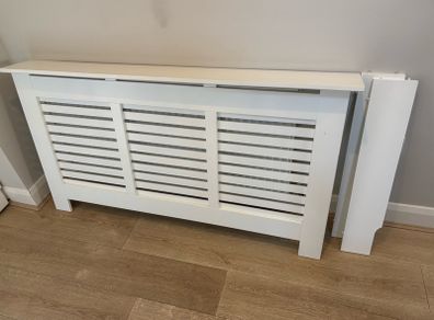 large white radiator cover
