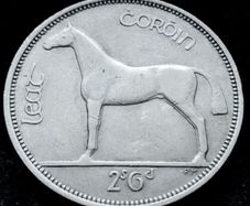 [#2002] - Ireland 1961 | MULE | Irish 2s6d | Irish Half Crown | Horse | KM.17