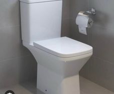 Rimless Close Coupled Open Back Toilet with Soft Close Toilet Seat