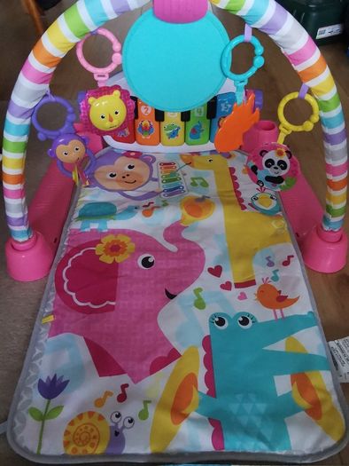 PRICE DROP!!!! Fisher-Price Baby Play Mat | Deluxe Kick & Play Baby Play Gym for Newborn Baby to 3 Year Olds with Light Up Piano, Toys and Comfy Baby Mats for Floor Play | Playmats & Floor Gyms - Pink