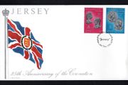 1978 Jersey 25th Anniversary of Coronation Commemorative Stamps First Day Cover (FDC)