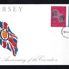 1978 Jersey 25th Anniversary of Coronation Commemorative Stamps First Day Cover (FDC)