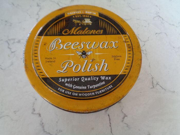 Vintage Tin of "Malones" Beeswax Polish for sale