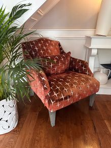 Armchair in Harlequin Issora Orange Material