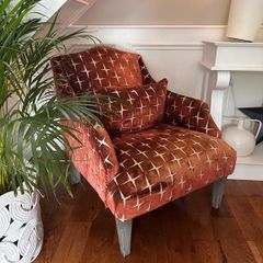 Armchair in Harlequin Issora Orange Material