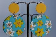Narcissus Round Motif Earrings