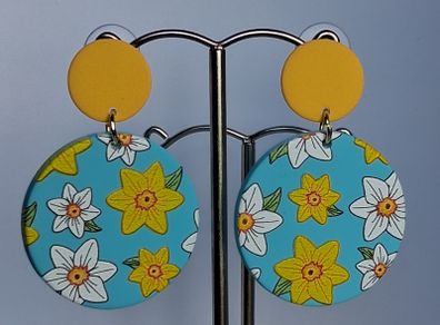 Narcissus Round Motif Earrings