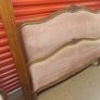Antique French oak double size bed with two maching chairs in fantastic condition Image 2