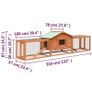 Rabbit Hutch Solid Pine & Fir Wood 310x70x87 cm Image 9