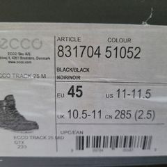 Ecco track 25 m mens boots brand new size 45