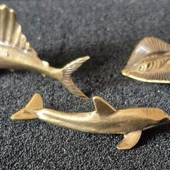 3 brass animals. Solid brass.