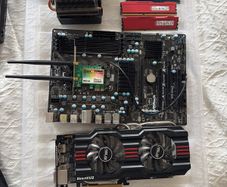 AMD AM3+ Motherboard Bundle + GPU + DDR3 RAM + Wi-Fi Card