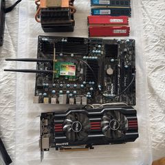 AMD AM3+ Motherboard Bundle + GPU + DDR3 RAM + Wi-Fi Card