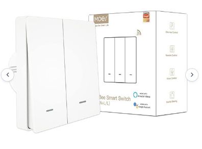 MOES ZigBee 2 Gang Wireless Smart Wall Light Switch
