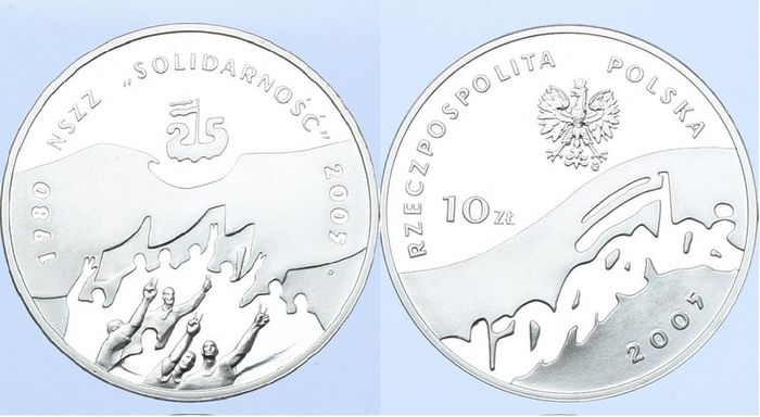 Poland silver coin 10 zloty 2004 -2005