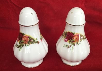 Vintage Royal Albert Bone China Old Country Roses Salt and Pepper Pots Shakers