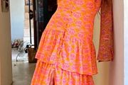 Never fully dressed tiered midi dress