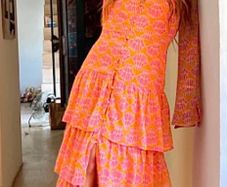 Never fully dressed tiered midi dress