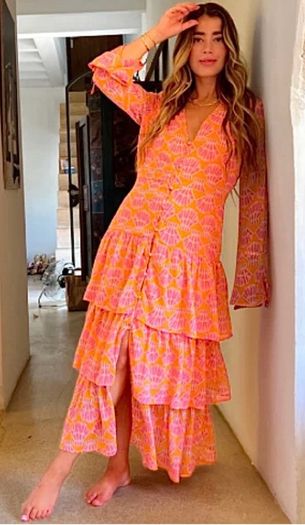 Never fully dressed tiered midi dress