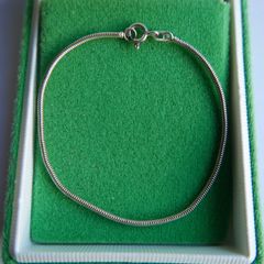 Vintage Sterling Silver 925 Snake Chain Bracelet length 7" - 2,3g