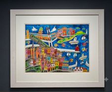 Stunning Large Original signed Painting(2004) of Dublin Bay by Irish Artist Simone Walsh