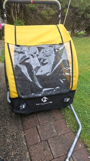 M-Wave Stalwart 3-in-1 Double Child Bike Trailer & Jogging Stroller (Like New)
