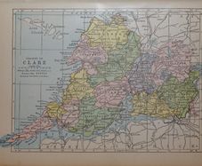 County Clare 1905 Antique Map
