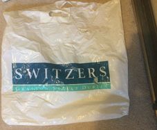 Vintage Switzers plastic bag