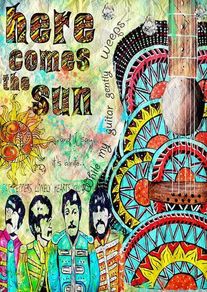 The Beatles - Here Comes the Sun - Rare Mini Print/Poster