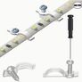 100pcs Strip Light Mounting Brackets,Fixing Clips,One-Side Fixing,100 Screws Included 1pc screwdriver (Ideal for 10mm Wide Waterproof Strip Lights), Image 4