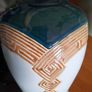 Clay decorative vase, hand painted H32 cm Image 4