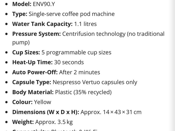 Nespresso Coffee Machine