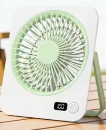 Fan usb rechargeable in box w/stand