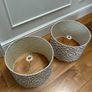 2 cream and blue lampshades for sale Image 2