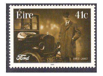 2003 Ireland Centenary of Ford Motor Company Commemorative Stamp Mint Never Hinged (MNH)