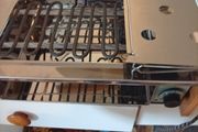 Mid Century Modern Chrome Bar Heater &amp; grill.  Fully Working Vintage 1970s Electric Fire &amp; grill . Still in the packaging. Pristine condition. Working without issue.