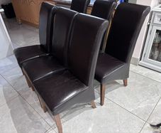 Leather dining chairs