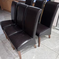 Leather dining chairs