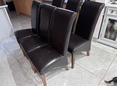 Leather dining chairs