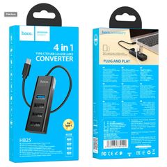 Type C to USB Hub Hoco HB25 Easy Mix (Type-C) 4-in-1 High Speed Converter