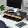 Ikea Elloven Monitor Stand With Bamboo Drawer - Black - 3 Items Available Image 7